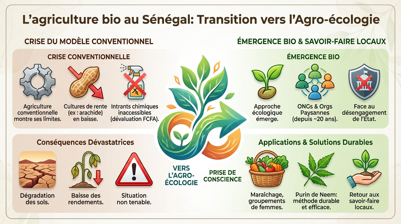 Transition vers l'agriculture biologique au Sénégal : des champs verdoyants cultivés sans intrants chimiques