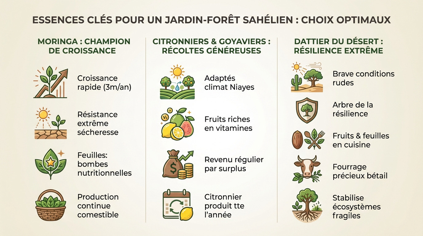 Sélection d'arbres adaptés au climat du Sénégal pour l'agroforesterie
